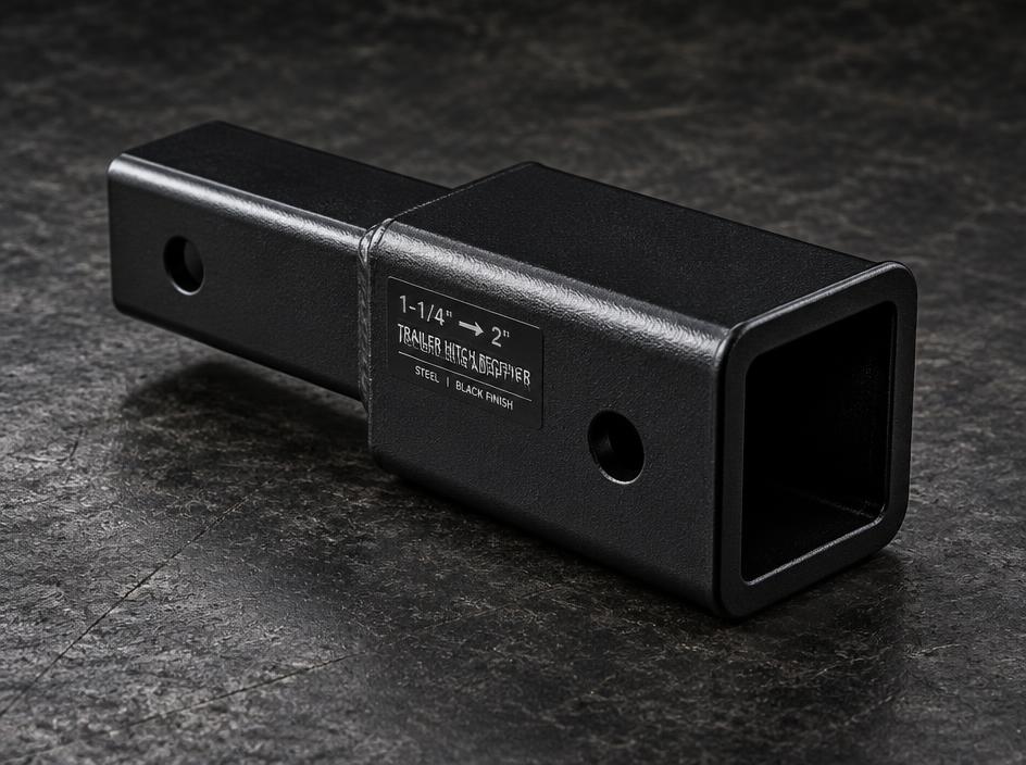 Steel 1-1/4" to 2" hitch receiver adapter